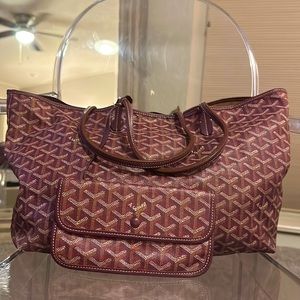 COPY - GOYARD St Louis PM in Chevron ~ Burgundy Color - Authentic Tote Purse